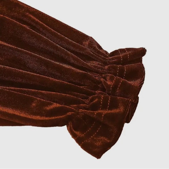 NWT Velvet Surplice Neck Relax Fit Mini Dress - Picture 6 of 7